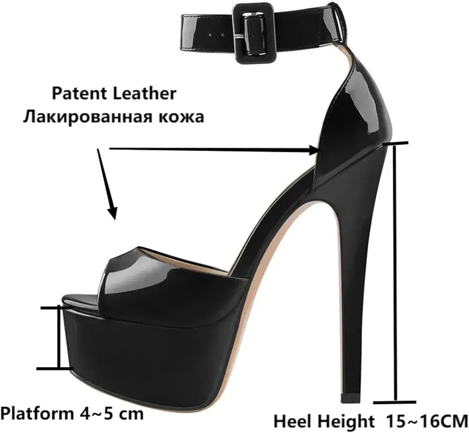 Women's Thin Heel Peep Toe Sandals - Ankle Strap Party Platforms