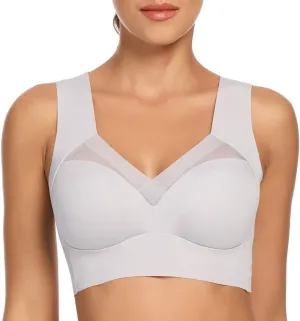 WOWENY Womens Seamless Wirefree Bras Comfortable Wireless Bras No Underwire Padded Push Up Soft Back Smoothing Bra
