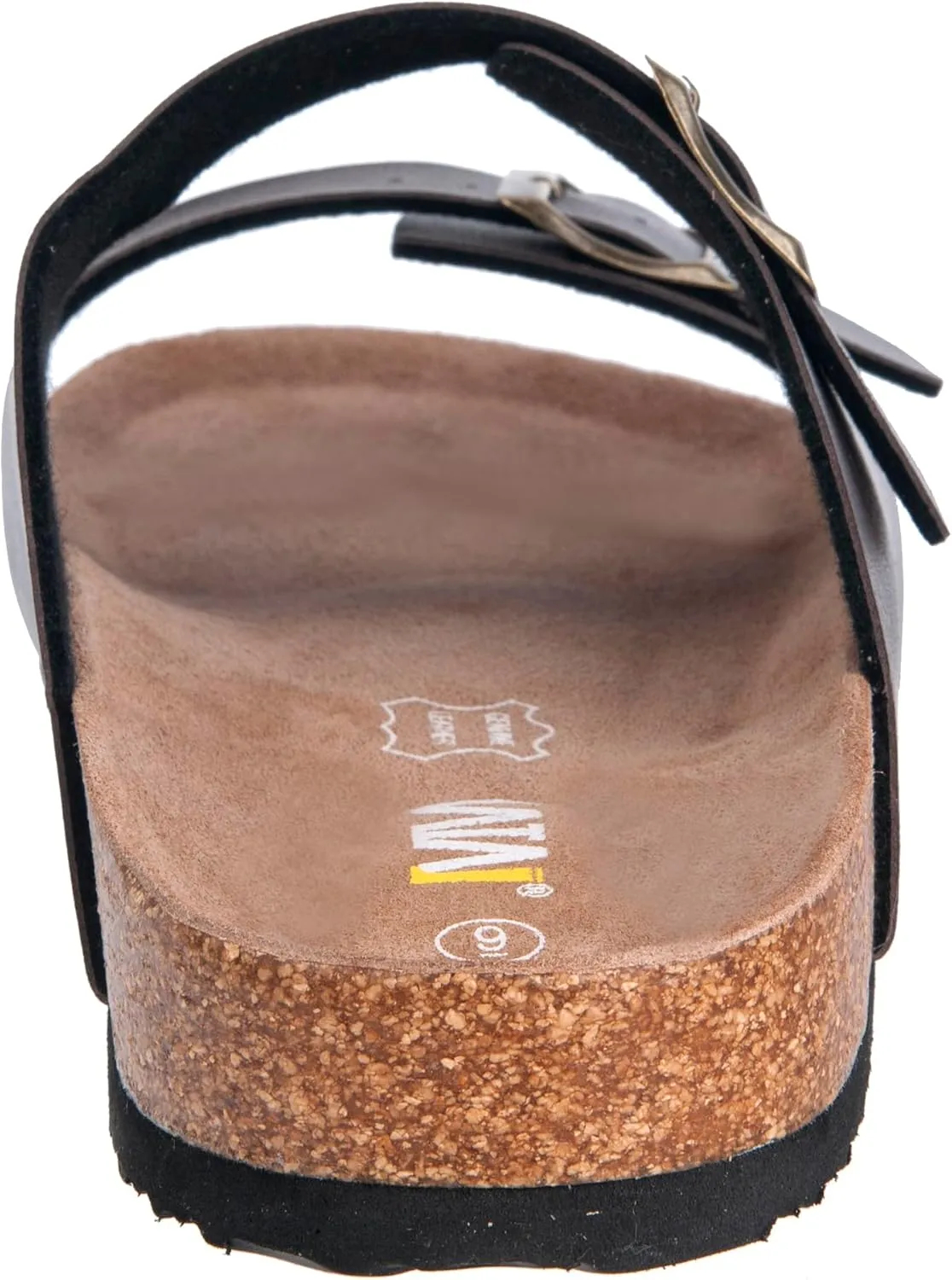 WTW Men's Cork Footbed Sandals Slip on Beach Slide Slipper Shoes with Adjustable Metal Buckle Strap for Men Causal Style
