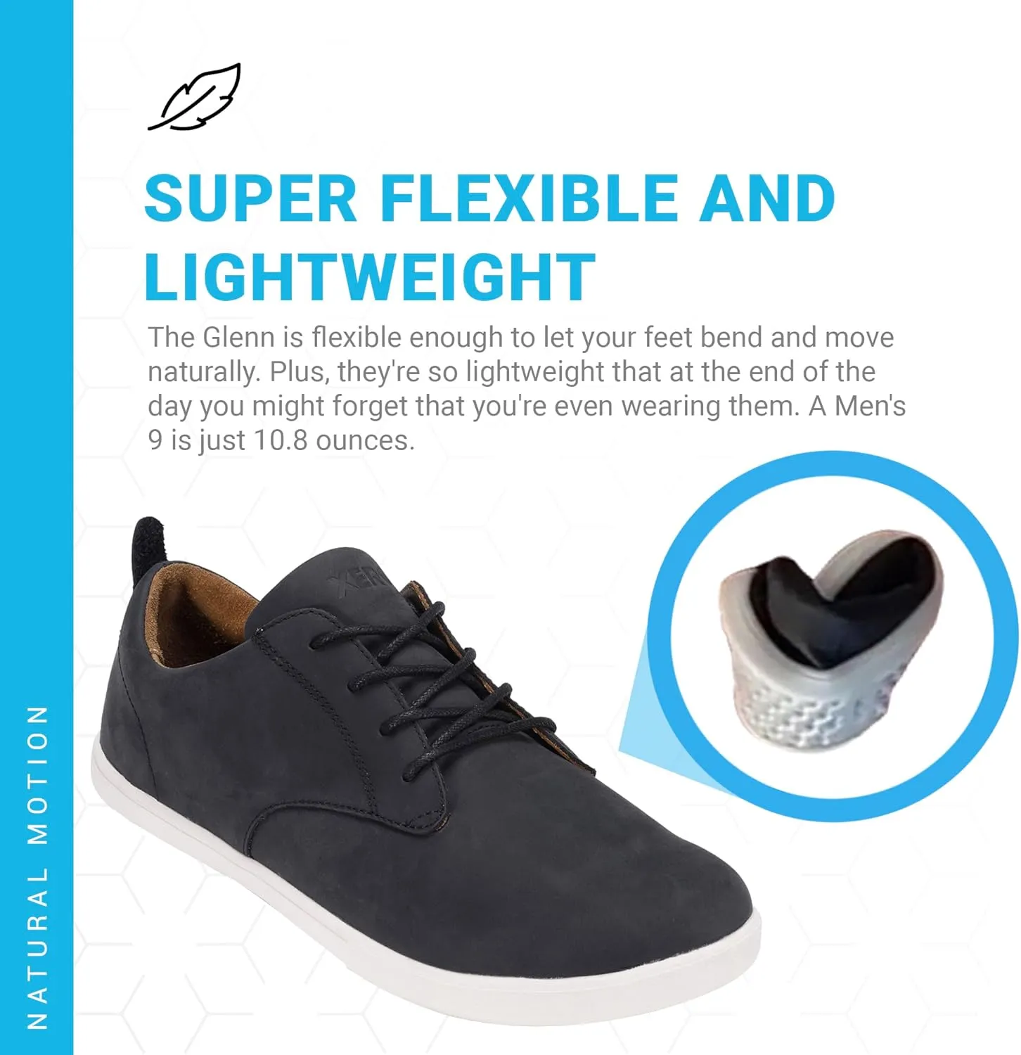 Xero Shoes Men's Glenn Leather Barefoot Dress Casual Shoe