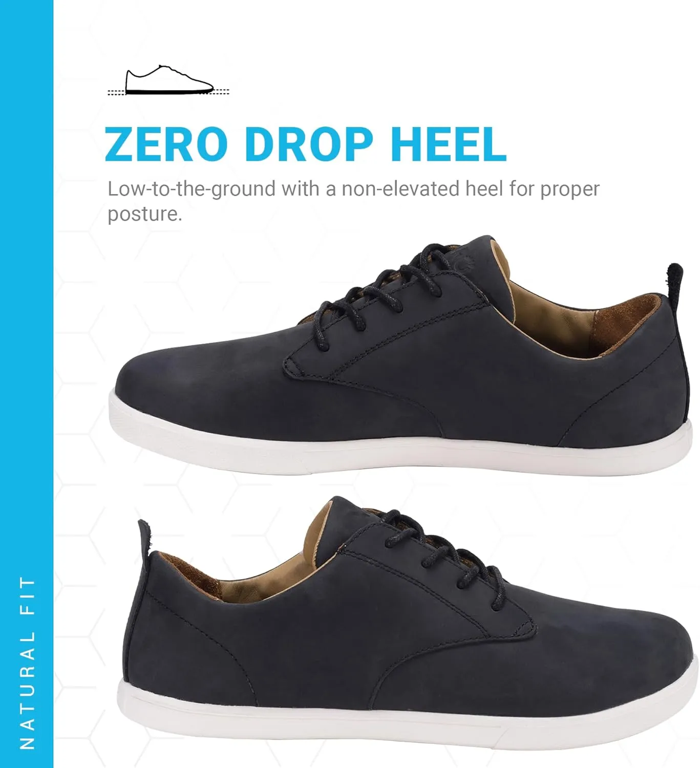 Xero Shoes Men's Glenn Leather Barefoot Dress Casual Shoe