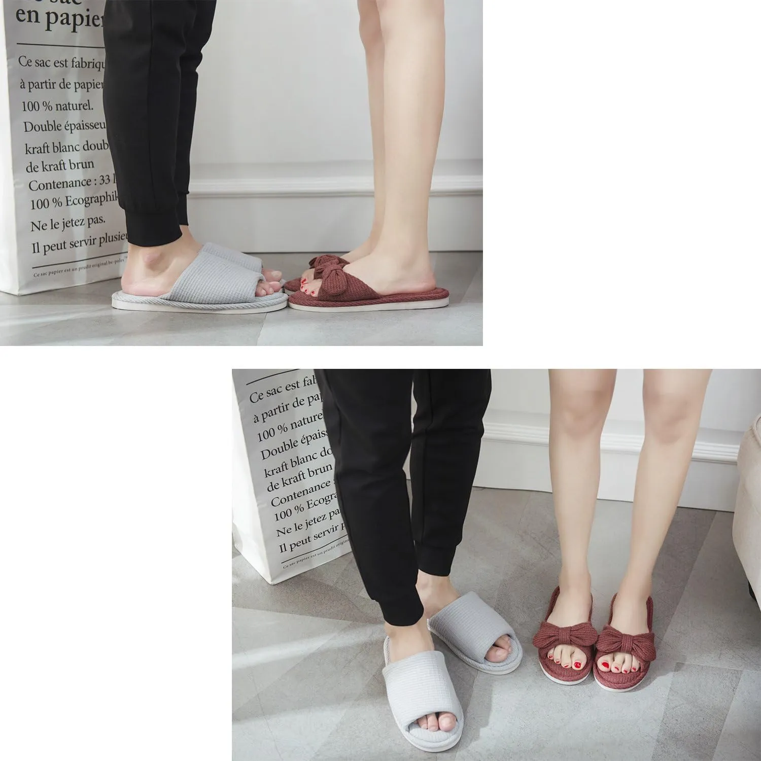 xsby Unisex Cute Soft Sole Indoor Bedroom Slippers Beautiful Comfort Four Season Slipper