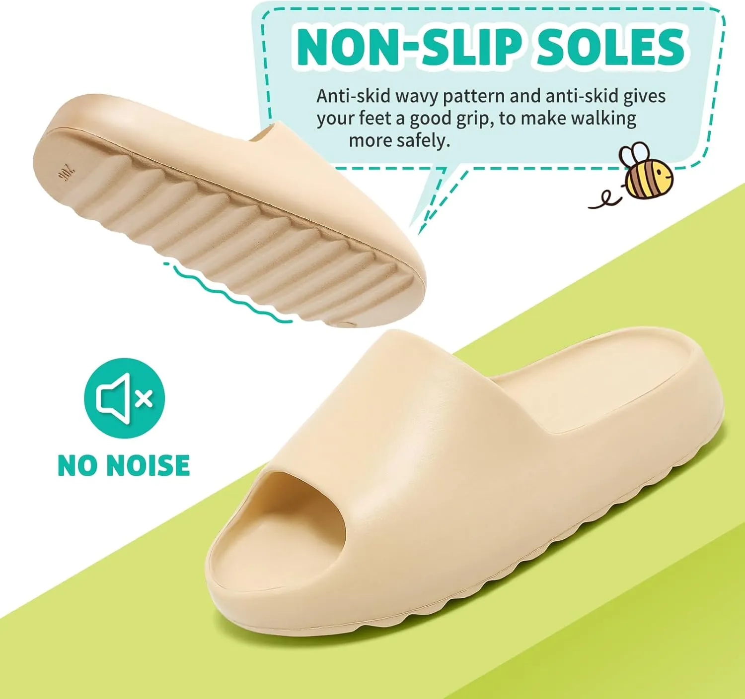 XTJSCBDSH Kids Cloud Slides Boys Girls Pillow Slippers – Slip-On Slide Sandals, Summer Beach Pool Shoes, Indoor and Outdoor