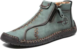 Zipper Women Ankle Boots, Renaissance Outdoor Casual Fashion Boot for Women Inspired from Medieval Shoes