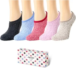 Zmart Fuzzy Anti-Slip Socks for Women Girls Non Slip Slipper Socks with Grippers