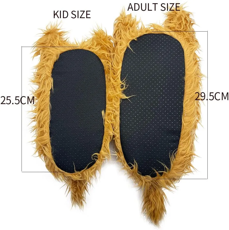 Zureto Highland Cow Plush Scottish Cow Slippers, Soft Warm Animal Home Indoor Shoes